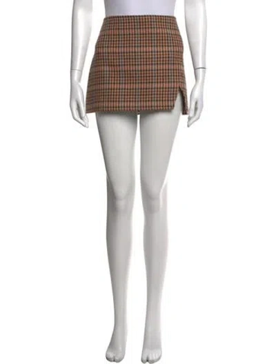 Pre-owned A.l.c Wool Mini Skirt In Brown
