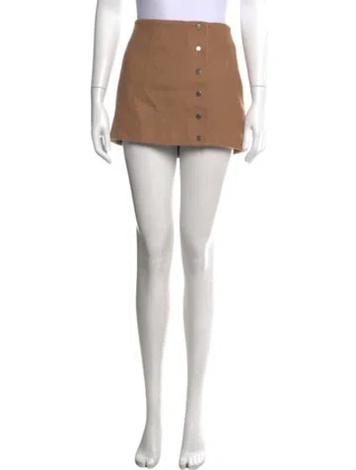 Pre-owned A.l.c Wool Mini Skirt In Brown