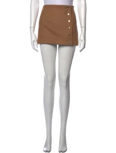 Pre-owned A.l.c Wool Mini Skirt In Brown