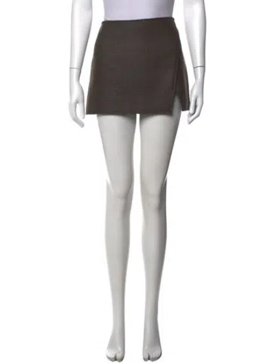 Pre-owned A.l.c Wool Mini Skirt In Brown