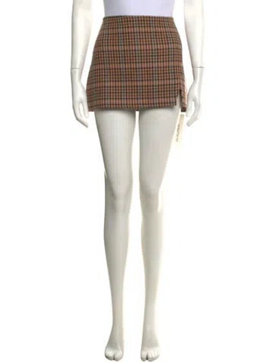 Pre-owned A.l.c Wool Mini Skirt In Multicolor