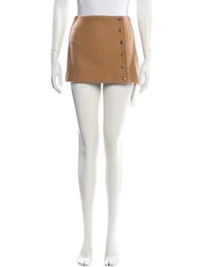 Pre-owned A.l.c Wool Mini Skirt In Neutral