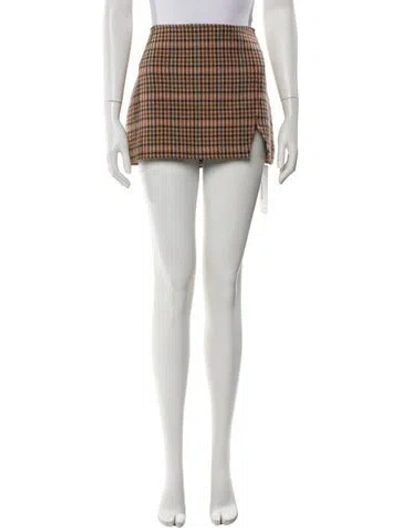 Pre-owned A.l.c Wool Mini Skirt In Neutral