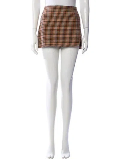 Pre-owned A.l.c Wool Mini Skirt In Neutral