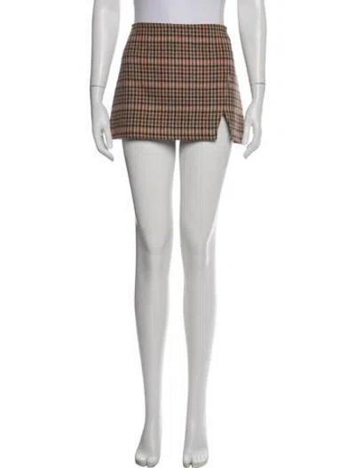 Pre-owned A.l.c Wool Mini Skirt In Neutral