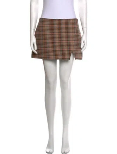 Pre-owned A.l.c Wool Mini Skirt In Neutrals