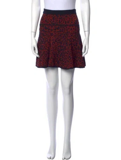 Pre-owned A.l.c Wool Mini Skirt In Orange