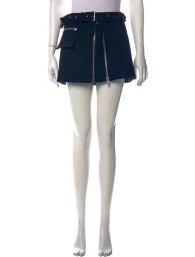 Pre-owned A.l.c Wool Mini Skirt W/ Tags In Blue
