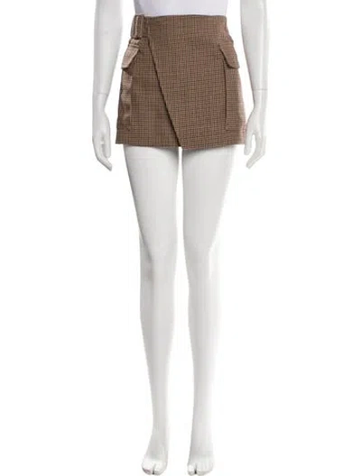 Pre-owned A.l.c Wool Mini Skirt W/ Tags In Brown