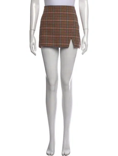 Pre-owned A.l.c Wool Mini Skirt W/ Tags In Brown