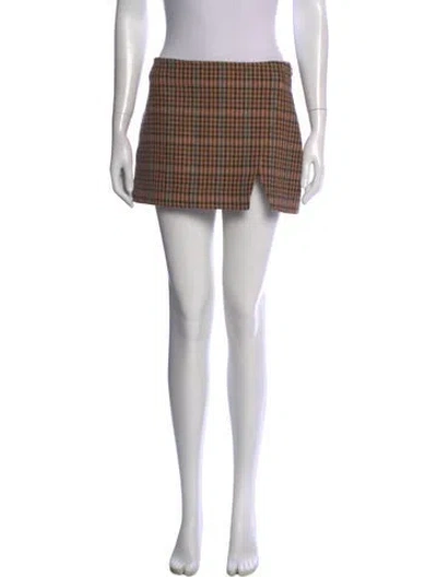 Pre-owned A.l.c Wool Mini Skirt W/ Tags In Neutral