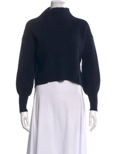 Pre-owned A.l.c Wool Mock Neck Sweater In Blue