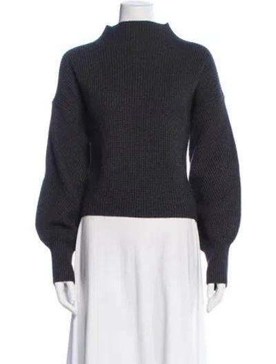Pre-owned A.l.c Wool Mock Neck Sweater In Gray