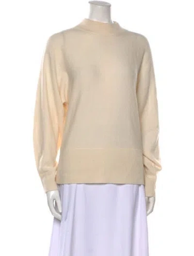 Pre-owned A.l.c Wool Mock Neck Sweater In Neutral