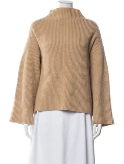 Pre-owned A.l.c Wool Mock Neck Sweater In Neutrals