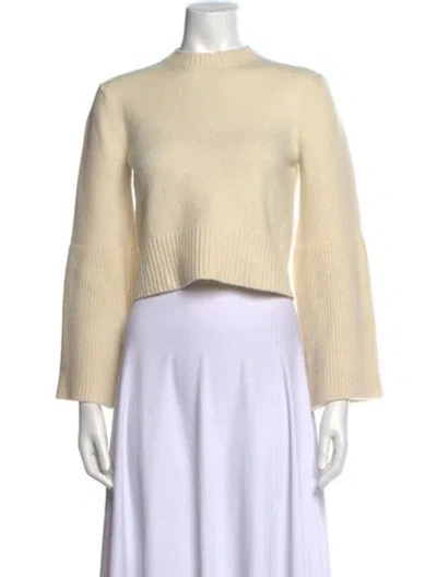 Pre-owned A.l.c Wool Mock Neck Sweater In Neutrals