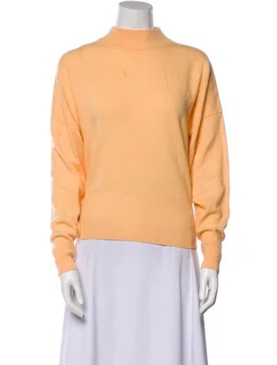 Pre-owned A.l.c Wool Mock Neck Sweater In Orange