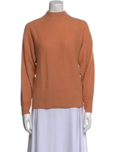 Pre-owned A.l.c Wool Mock Neck Sweater In Orange