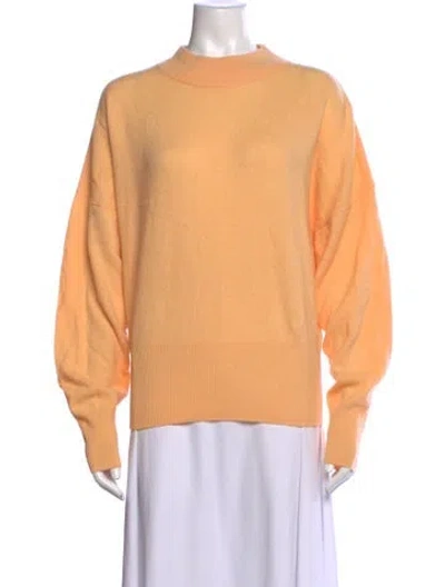 Pre-owned A.l.c Wool Mock Neck Sweater In Orange