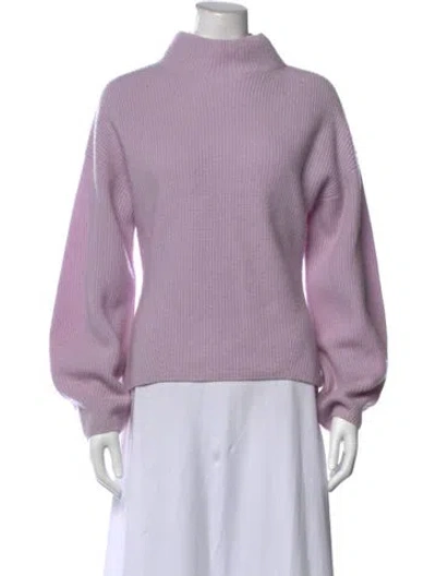 Pre-owned A.l.c Wool Mock Neck Sweater In Purple