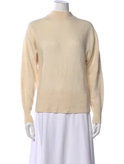 Pre-owned A.l.c Wool Mock Neck Top In Neutral