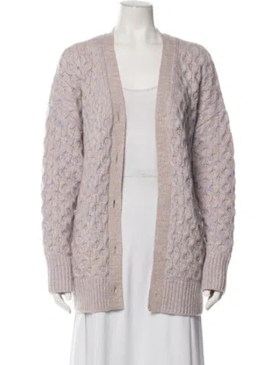 Pre-owned A.l.c Wool Patterned Sweater In Purple