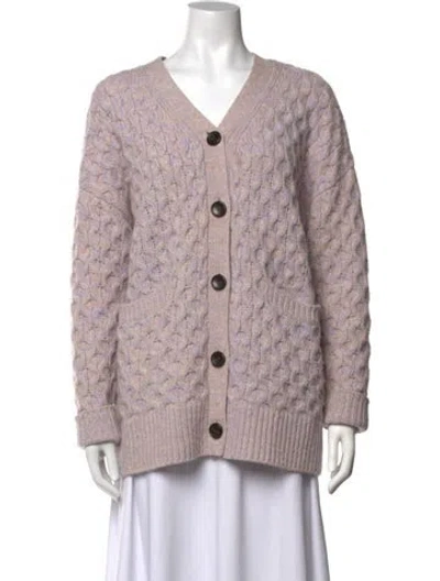 Pre-owned A.l.c Wool Patterned Sweater In Purple