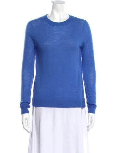 Pre-owned A.l.c Wool Scoop Neck Sweater In Blue