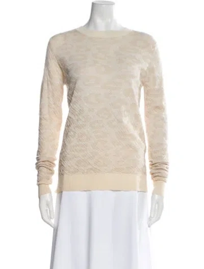 Pre-owned A.l.c Wool Scoop Neck Sweater In Neutral