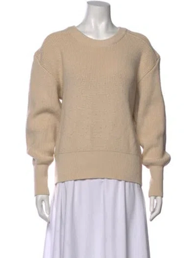 Pre-owned A.l.c Wool Scoop Neck Sweater In Neutral