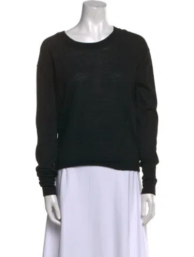 Pre-owned A.l.c Wool Scoop Neck Sweatshirt In Black