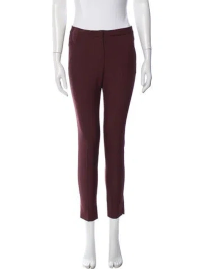 Pre-owned A.l.c Wool Skinny Leg Pants In Burgundy