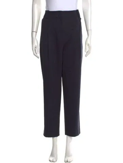 Pre-owned A.l.c Wool Straight Leg Pants In Black