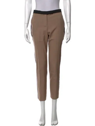 Pre-owned A.l.c Wool Straight Leg Pants In Brown