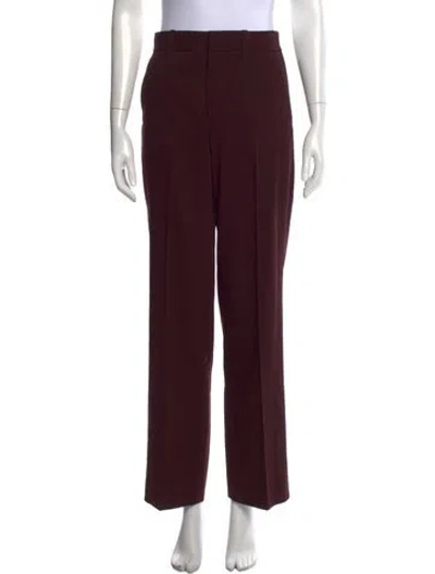 Pre-owned A.l.c Wool Straight Leg Pants In Burgundy