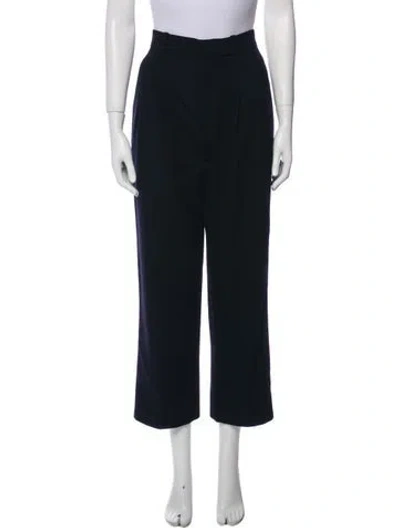 Pre-owned A.l.c Wool Straight Leg Pants W/ Tags In Blue