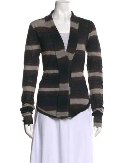 Pre-owned A.l.c Wool Striped Sweater In Black