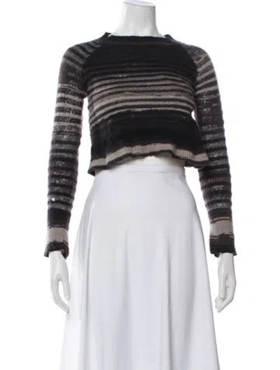 Pre-owned A.l.c Wool Striped Sweater In Black