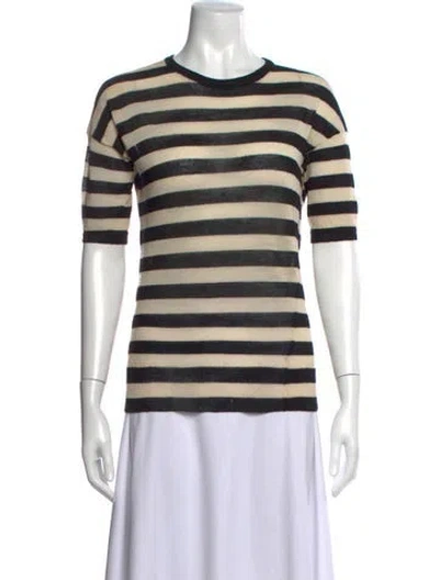 Pre-owned A.l.c Wool Striped Sweater In Black