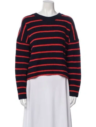 Pre-owned A.l.c Wool Striped Sweater In Blue