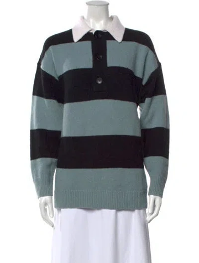 Pre-owned A.l.c Wool Striped Sweater In Blue