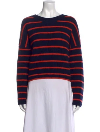 Pre-owned A.l.c Wool Striped Sweater In Blue