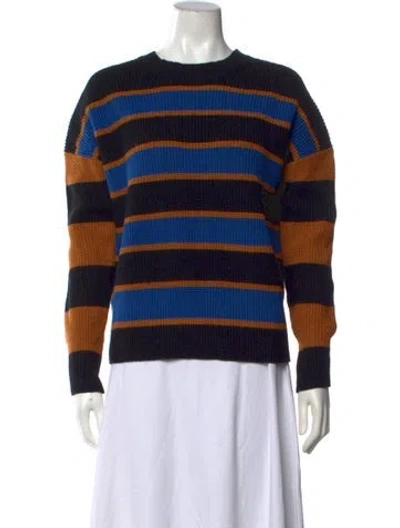 Pre-owned A.l.c Wool Striped Sweater In Blue