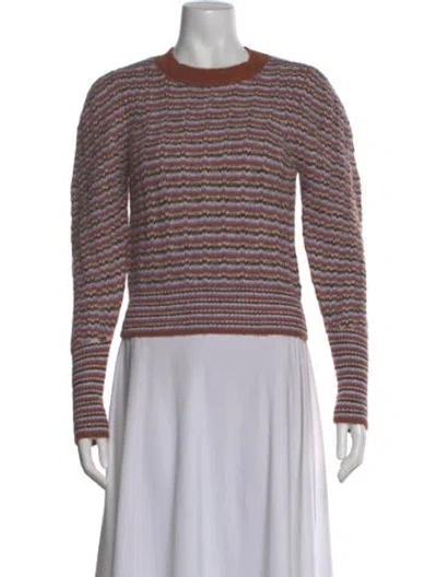 Pre-owned A.l.c Wool Striped Sweater In Brown