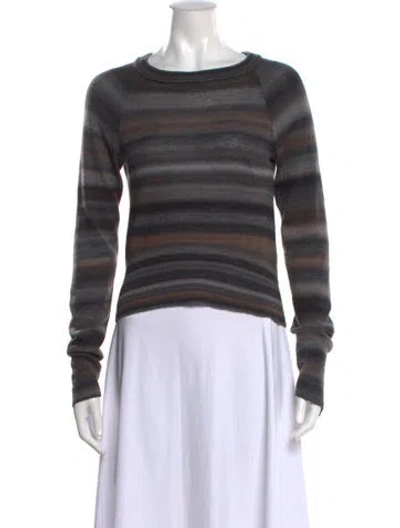 Pre-owned A.l.c Wool Striped Sweater In Gray
