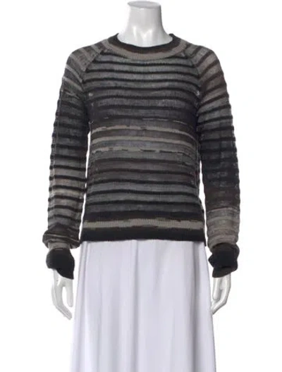 Pre-owned A.l.c Wool Striped Sweater In Gray