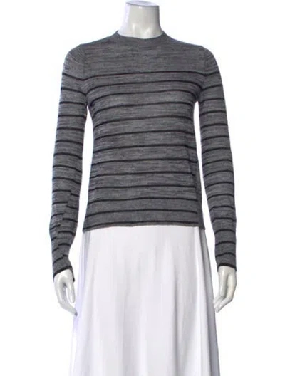 Pre-owned A.l.c Wool Striped Sweater In Grey
