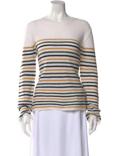 Pre-owned A.l.c Wool Striped Sweater In Neutral