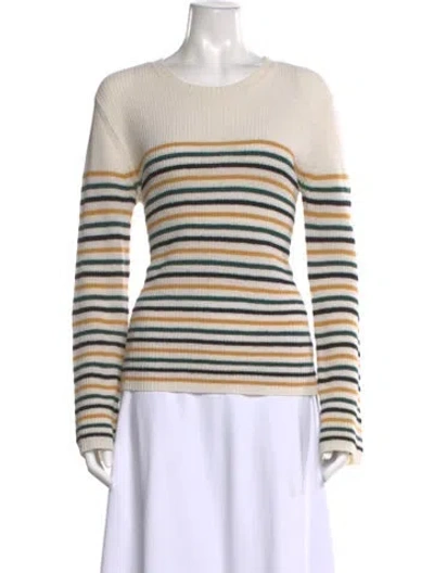 Pre-owned A.l.c Wool Striped Sweater In Neutral