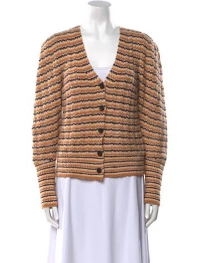 Pre-owned A.l.c Wool Striped Sweater In Neutral